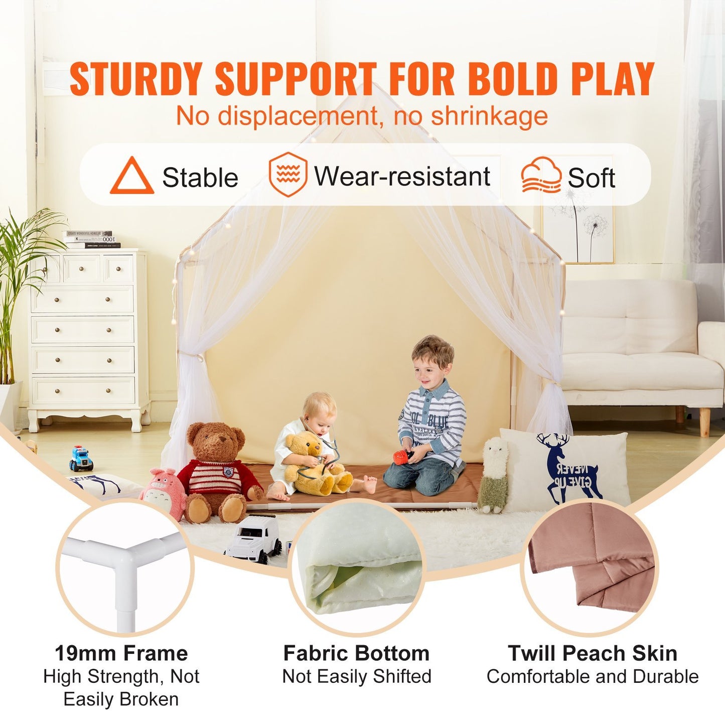 Kids Beige Tent For Kids