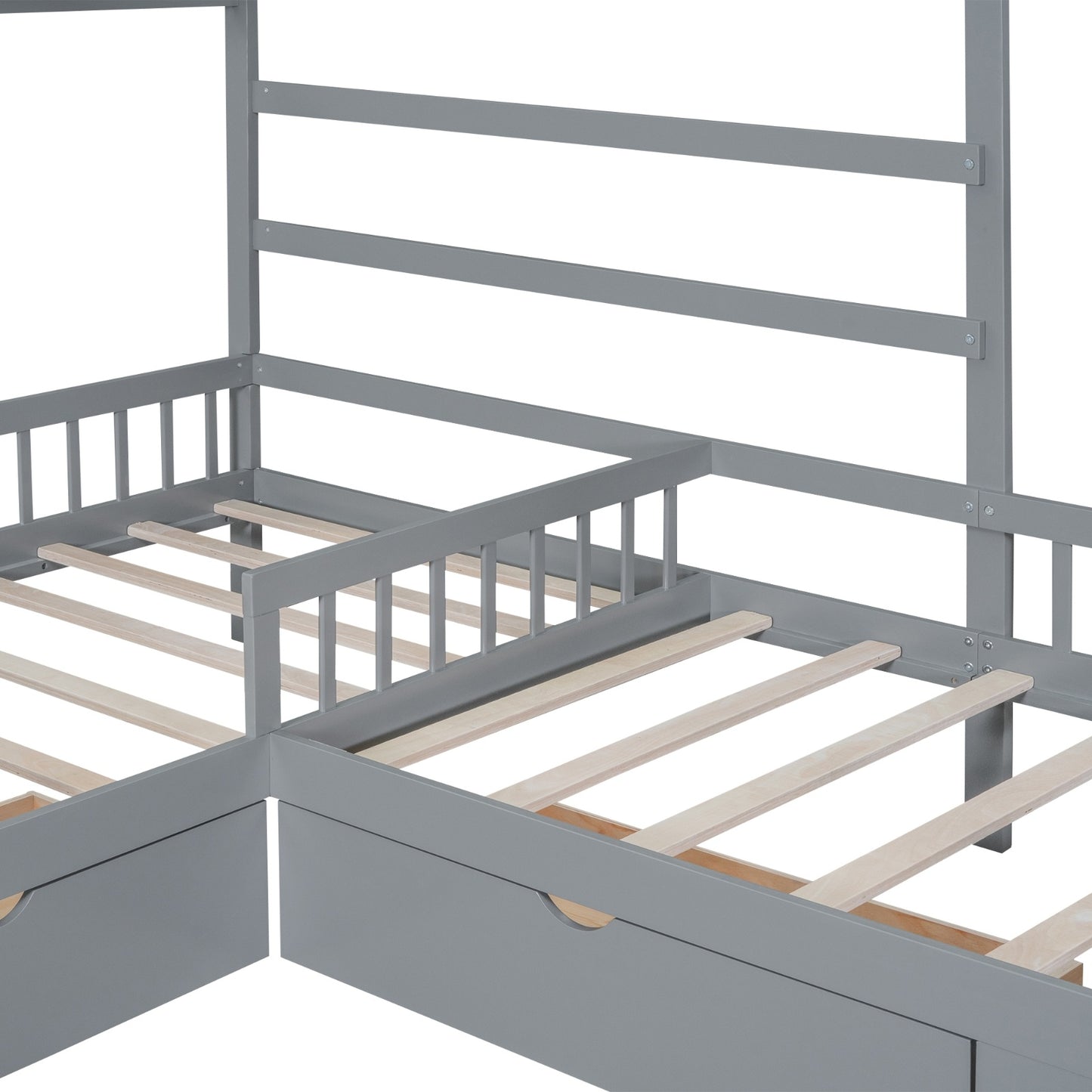 Twin Size Bed With Three Storage Drawers