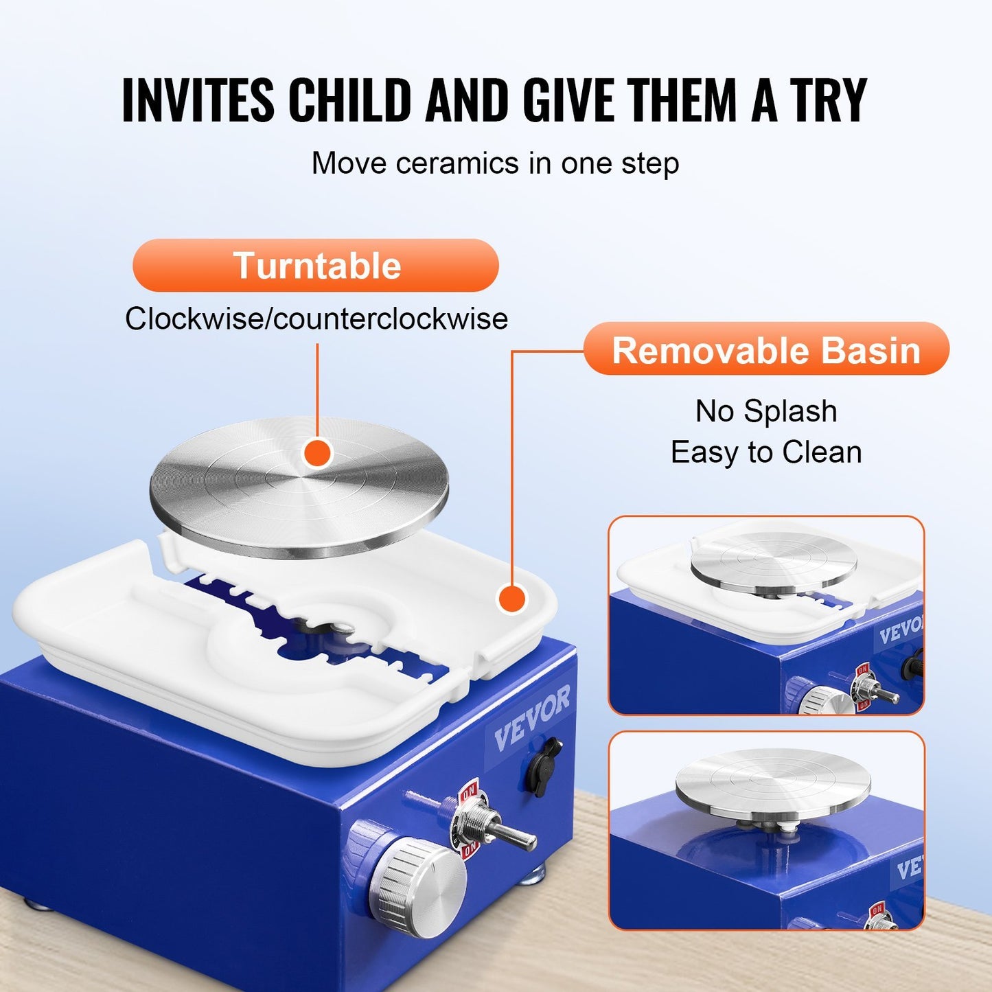 Mini Pottery Wheel For Kids & Adults