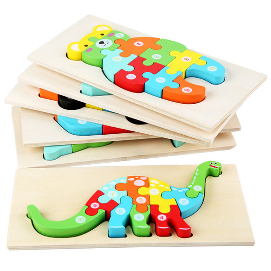 Children's Cartoon Number Animal Puzzle