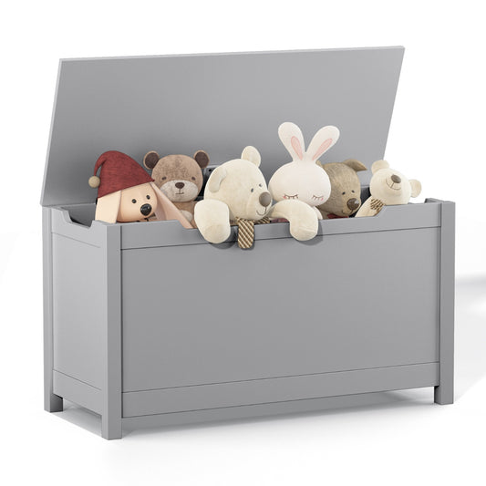 Toy Storage With Safety Hinged Lid