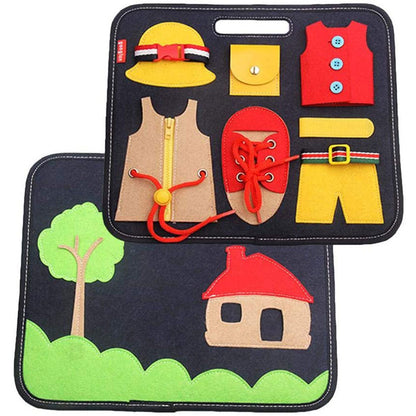Buckle Zipper Learning Board