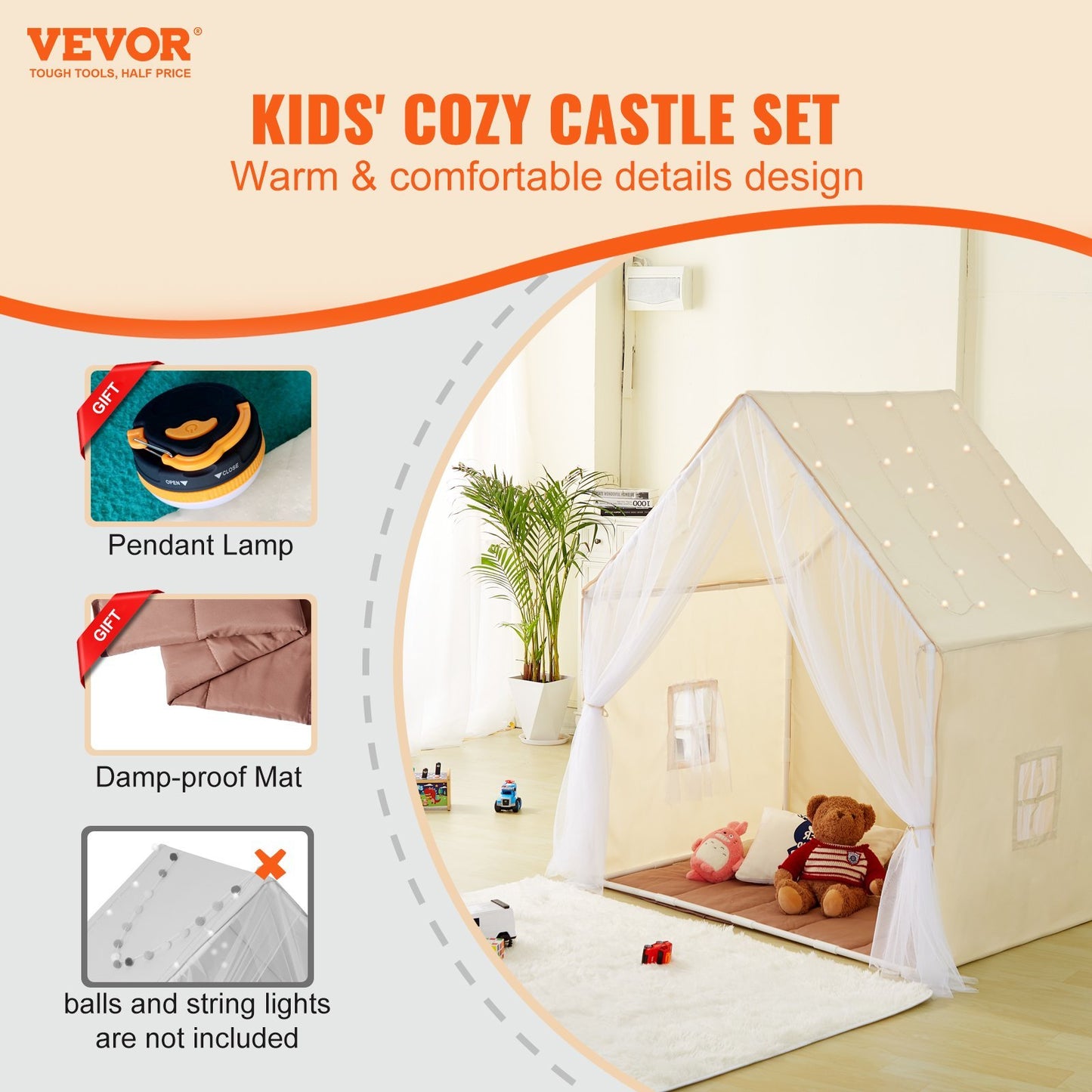Kids Beige Tent For Kids