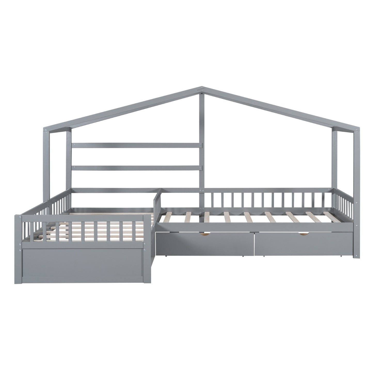 Twin Size Bed With Three Storage Drawers