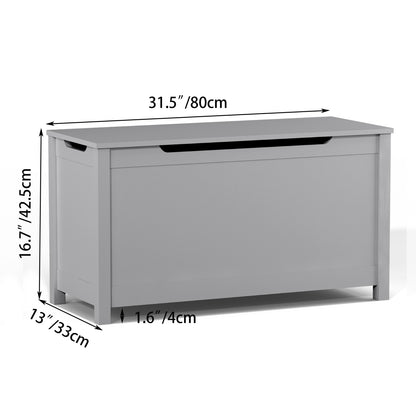 Toy Storage With Safety Hinged Lid