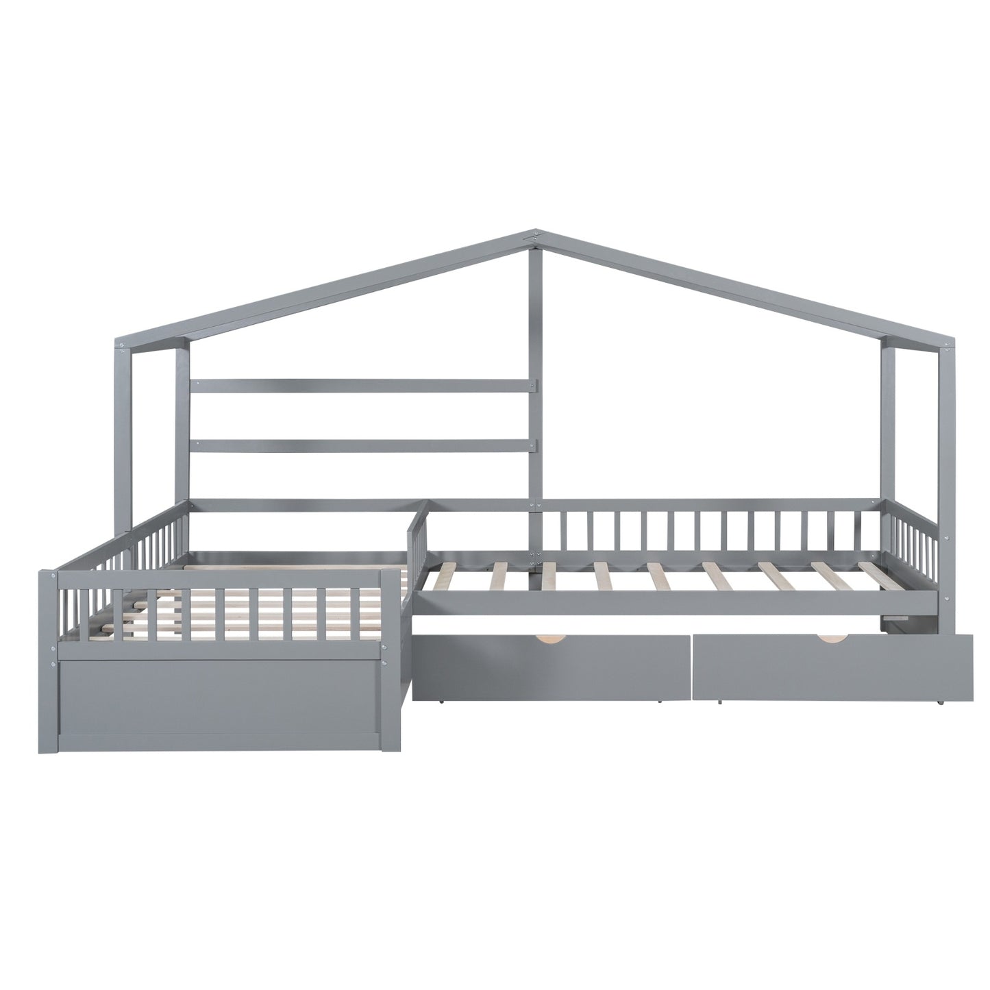 Twin Size Bed With Three Storage Drawers