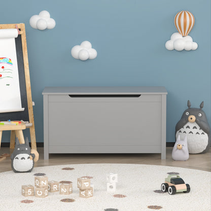 Toy Storage With Safety Hinged Lid
