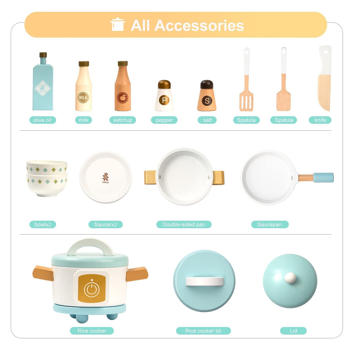 Kitchen Pretend Playset with Accessories